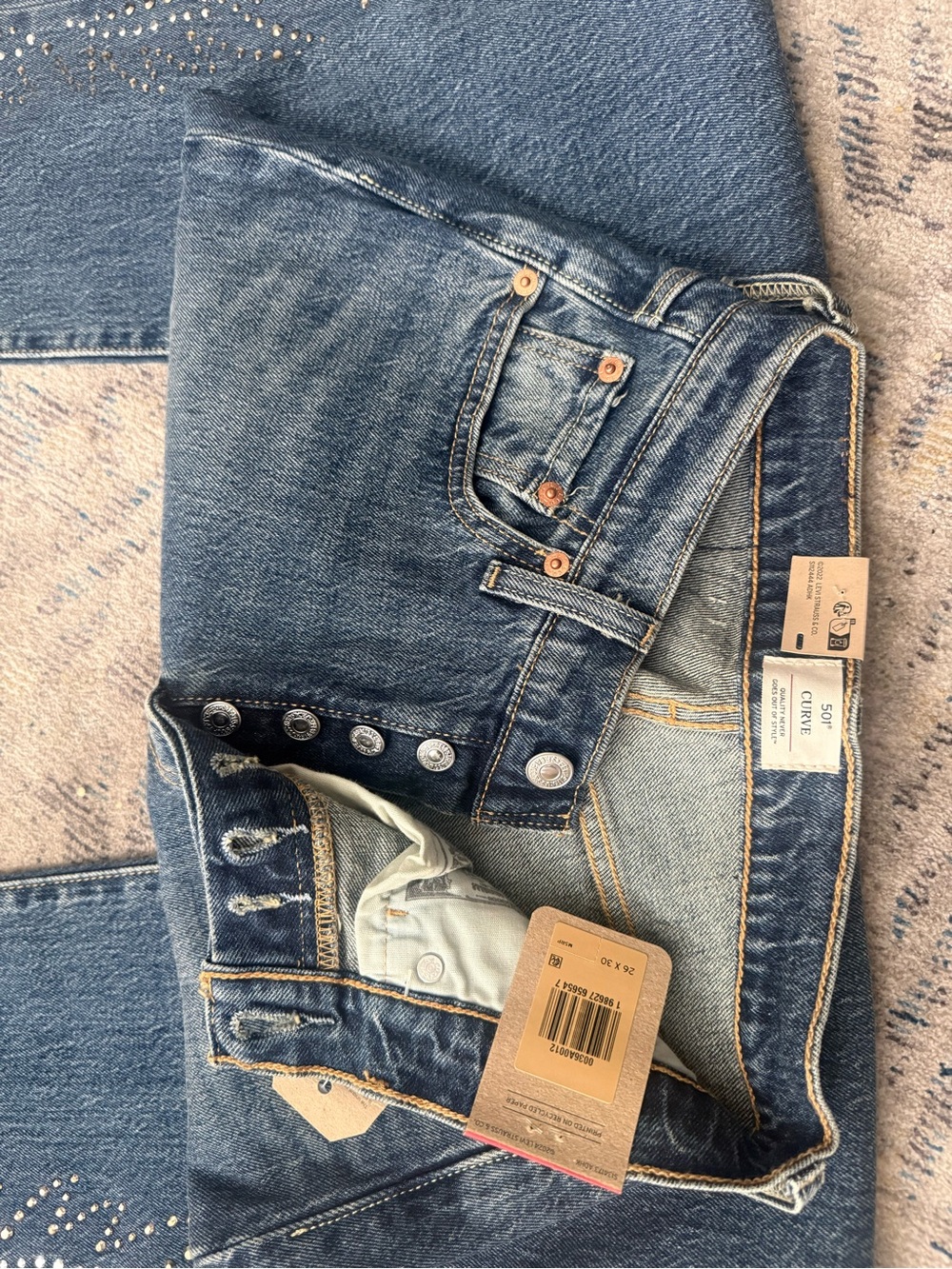 Levi's blue denim jacket with rear pockets